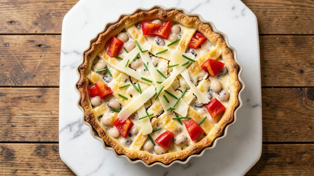 Bean Quiche Recipe: Savory Egg Custard With Crispy Top