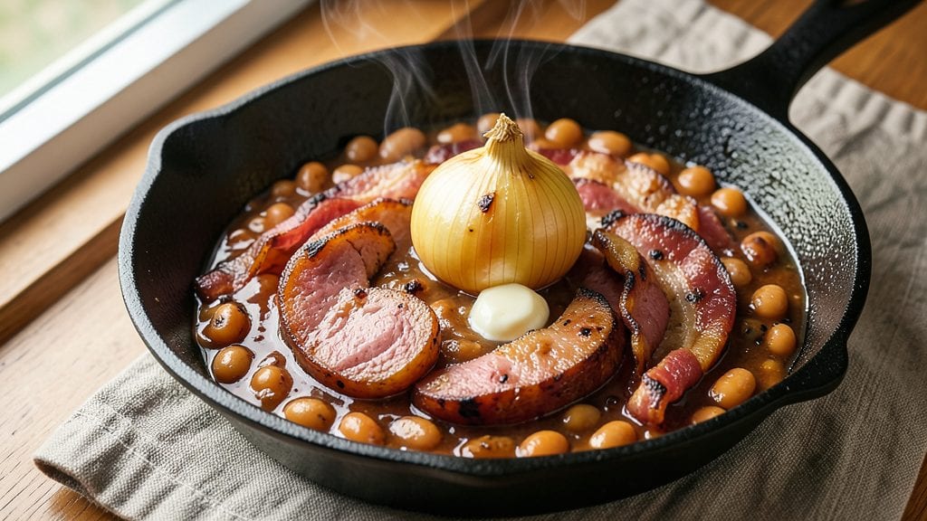 Bush's Baked Beans With Sausage Recipe: Smoky Bacon and Molasses Harmony in One Pot
