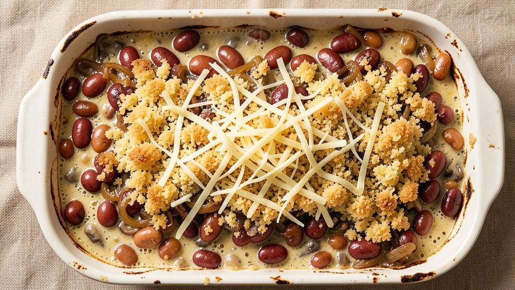 Campbell's Bean Casserole Recipe: Cheesy Crispy Top, Creamy Mushroom Heaven