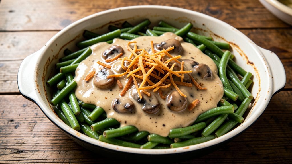 Campbell's Classic Green Bean Casserole Recipe: Crispy Top, Creamy Mushroom Magic