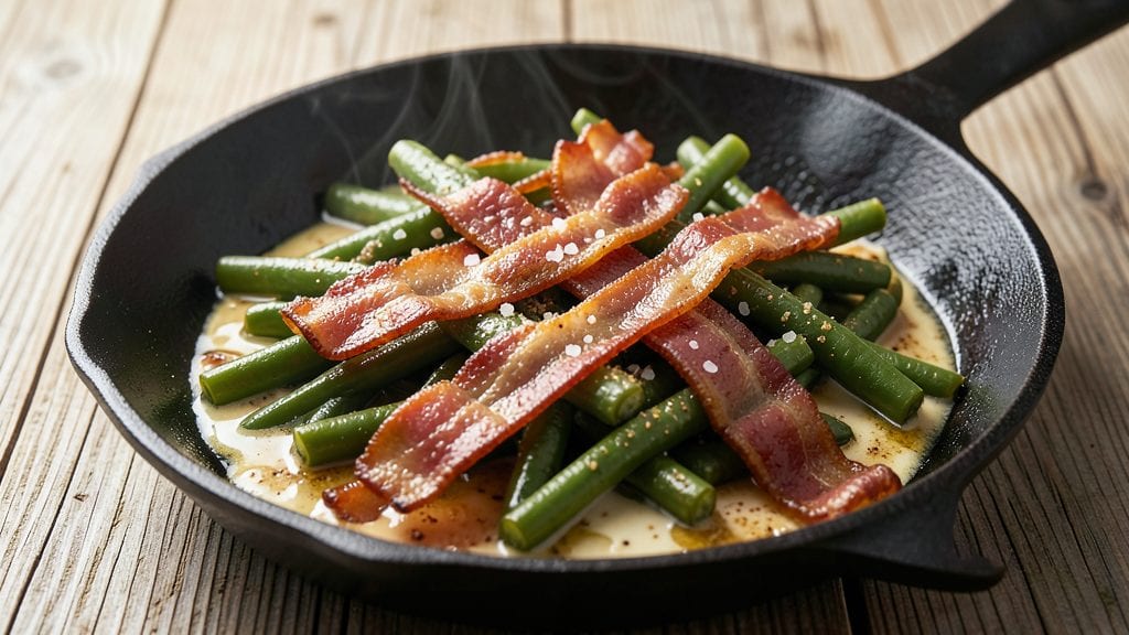 Canned Green Beans With Bacon Recipe: Smoky Crispy Bites in 20 Minutes