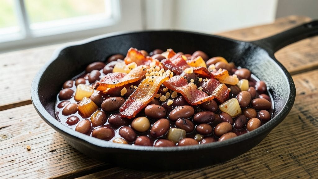 Captain Ken's Baked Beans Copycat Recipe: Sweet-Smoky Molasses Caramel With Crispy Bacon Bits