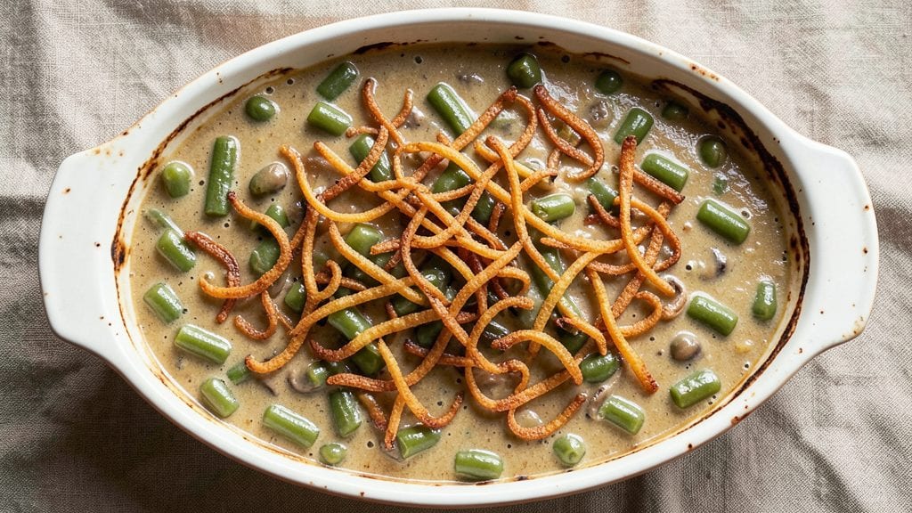 French's Green Bean Casserole Recipe With Canned Green Beans: Crispy Top, Creamy Mushroom Magic