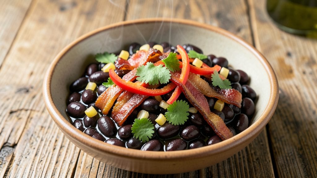Goya Black Beans Recipe: One-Pot Spiced Richness With Bacon Crisp