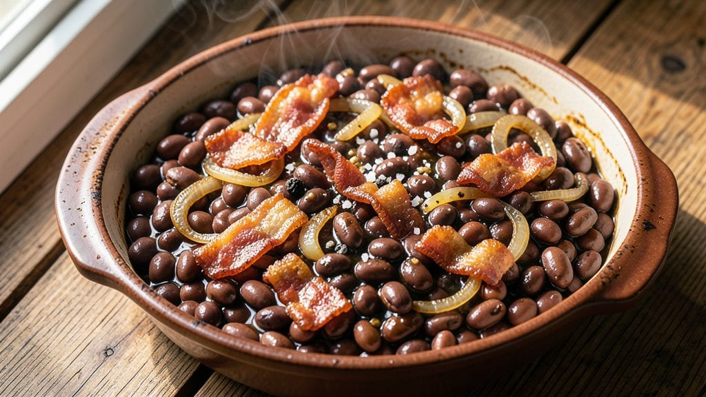 Grandma's Boston Baked Beans Recipe: Smoky-Sweet Crunch With Bacon Bits