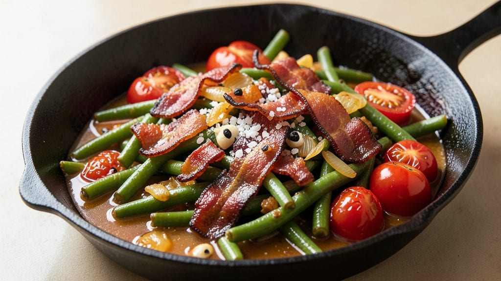 Paula Deen's String Beans Recipe: Southern-Style Smoky Bacon and Tomato Simmer