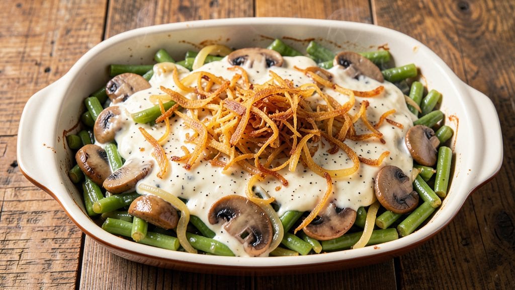Paula Deen's Green Bean Casserole Recipe: Crispy Top, Creamy Mushroom Dream