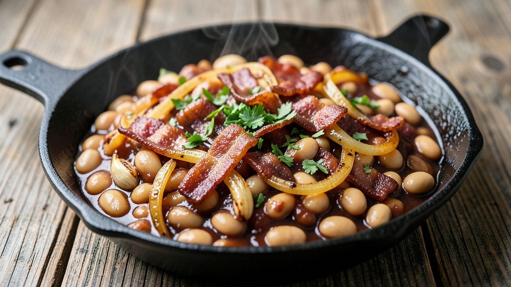 Rudy's BBQ Beans Copycat Recipe: Smoky Molasses-Kissed Beans With Crispy Bacon Bits