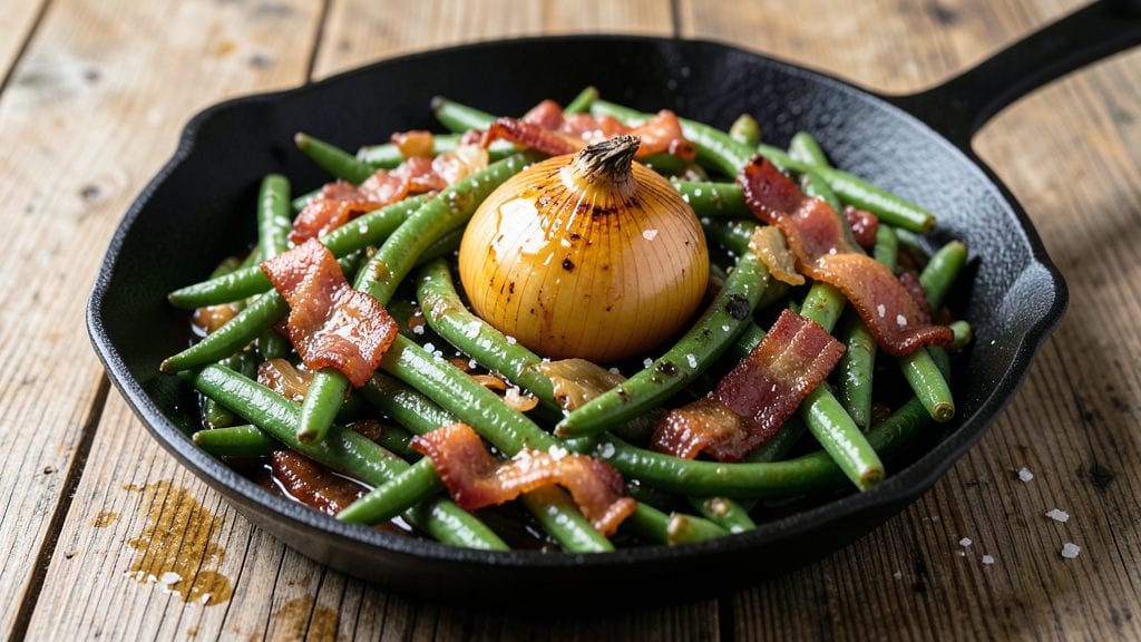 Southern Style Green Beans With Bacon Recipe: Smoky-Sweet Crunch in One Pan