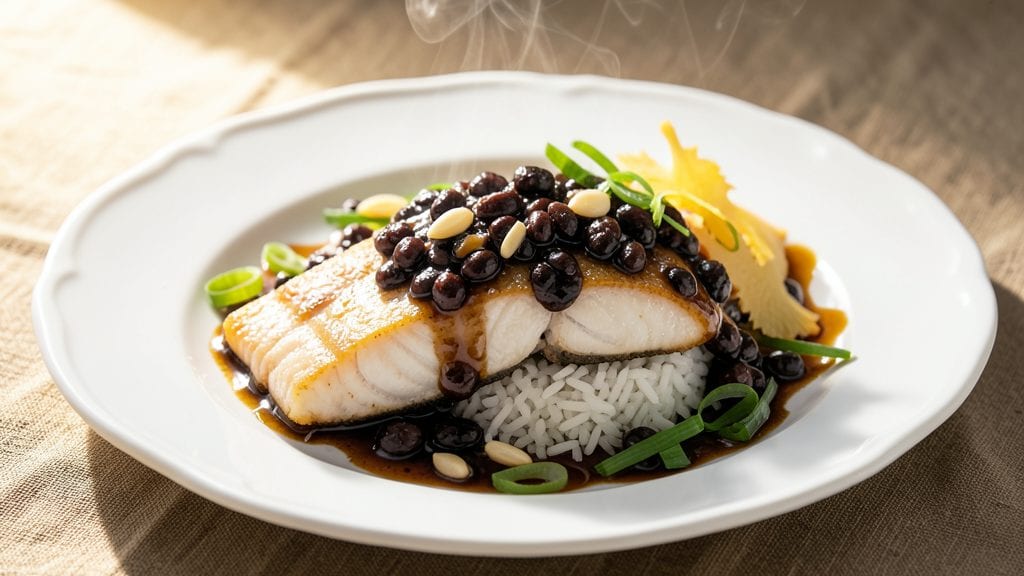 Steamed Fish Fillet With Black Bean Sauce Recipe: Silky Sauce and Flaky Fish Harmony